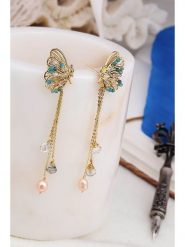 Pierres delicates Kolczyki w kolorze jasnoróżowo-turkusowym z perłami rozmiar: onesize. Różowe kolczyki Pierres delicates, z perłą, z mosiądzu. Za 60.99 zł.