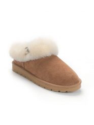 Gooce Skórzane botki zimowe "Mitsuko" w kolorze jasnobrązowym rozmiar: 39. Brązowe botki Gooce, bez wzorów, ze skóry, bez obcasa, bez zapięcia. Za 233.45 zł.