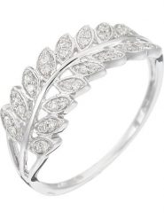 DIAMANTA Złoty pierścionek "Feuillage Lumineux" z diamentami rozmiar: 52. Szare pierścionki DIAMANTA, z diamentem, złote. Za 1,261.99 zł.