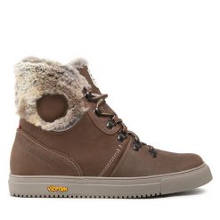 Botki Dolomite. Brązowe botki Dolomite, bez wzorów, bez obcasa, na płaskiej podeszwie, bez zapięcia. Za 819.99 zł.