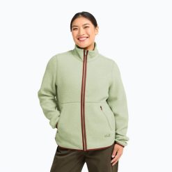 Bluza polarowa damska Jack Wolfskin Lite Curl Full Zip. Zielone bluzy bez kaptura Jack Wolfskin, xs, bez wzorów, z materiału, bez kaptura, trekkingowe. Za 509.99 zł.