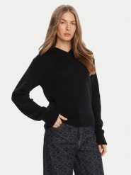HUGO Sweter Solanu 50545092 Czarny Regular Fit. Czarne swetry Hugo, l, bez wzorów, z wełny, bez ramiączek. Za 609.99 zł.