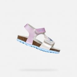 Sandały GEOX B SANDAL CHALKI Wielokolorowy. Niebieskie sandały Geox, bez wzorów, z syntetyku, bez obcasa, bez zapięcia. Za 207.99 zł.