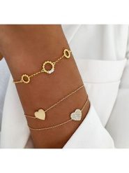 DI GIORGIO Pozłacana bransoletka z elementami ozdobnymi rozmiar: onesize. Żółte bransoletki DI GIORGIO, z cyrkonią, pozłacane. Za 154.07 zł.