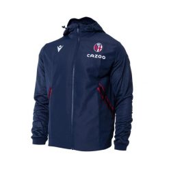 Bluza z kapturem i zamkiem błyskawicznym Bologne FC Micro Travel Player 2022/23. Czerwone bluzy z kapturem Macron, l, bez wzorów, z materiału, z kapturem, do piłki nożnej. Za 294.00 zł.