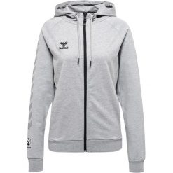 Damska bawełniana bluza z kapturem zapinana na zamek Hummel Move Grid. Szare bluzy Hummel, xs, bez wzorów, z bawełny, z kapturem, na fitness i siłownię. W wyprzedaży za 266.50 zł.