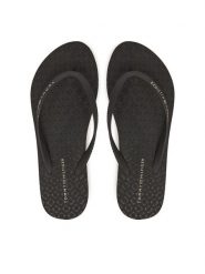 Tommy Hilfiger Japonki Hilfiger Strap Beach Sandal FW0FW08736 Czarny. Czarne japonki Tommy Hilfiger, bez wzorów, z materiału. Za 179.99 zł.
