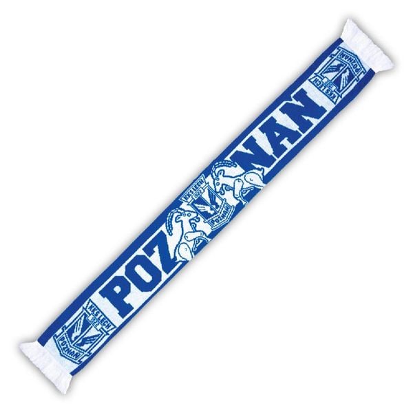 SZALIK KOZIOŁKI Lech Poznań. Białe szaliki i kominy KKS LECH POZNAŃ, bez wzorów, z materiału. Za 49.99 zł.