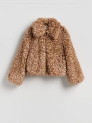 Kurtka z imitacji futra - wielobarwny. Kurtki Reserved, l, bez wzorów, bez kaptura. Za 299.99 zł.