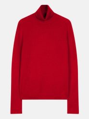 Perfect Cashmere Kaszmirowy golf "Ashley" w kolorze czerwonym rozmiar: S. Czerwone swetry Perfect Cashmere, s, bez wzorów, z kaszmiru, bez ramiączek. Za 381.24 zł.