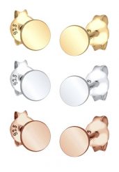 Elli Damski zestaw 3 kółek Basic Tri-Colour ze srebra próby 925 Sterling Silver Kolczyki 1 ct. Szare kolczyki Elli, pozłacane. Za 241.39 zł.