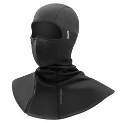 Czapka Ochronna Ciepła Pełna z Naklejką. Czarne czapki zimowe ROCKBROS, bez wzorów, z elastanu, sportowe. Za 115.60 zł.