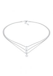 Elli Damski Choker Warstwaowy trzy warstwy Płyta Boho Trend Blogger w srebrze 925 Sterling Silver Naszyjniki 1 ct. Szare naszyjniki Elli, z materiału, srebrne. Za 293.99 zł.