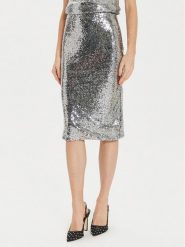Artigli Spódnica ołówkowa ACGO000516 Srebrny Regular Fit. Szare spódnice Artigli, bez wzorów, z syntetyku, ołówkowe. Za 159.99 zł.