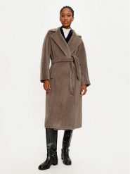 Weekend Max Mara Płaszcz wełniany Tempera 2425016102 Brązowy Regular Fit. Brązowe płaszcze Weekend Max Mara, na zimę, bez wzorów, z wełny, bez kaptura. Za 2,639.00 zł.