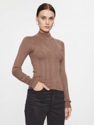 Vero Moda Golf 10293750 Brązowy Regular Fit. Brązowe swetry Vero Moda, m, bez wzorów, z wiskozy, bez ramiączek. Za 139.99 zł.