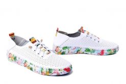 ARTIKER RELAKS 58C0597 white/yellow, półbuty damskie. Białe półbuty wsuwane Artiker Relaks, na lato, bez wzorów, ze skóry, bez obcasa. Za 165.67 zł.