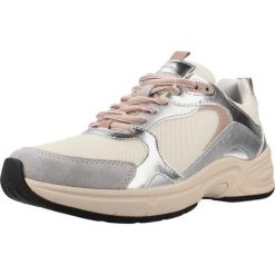 Buty GEOX D ZARVIA Srebrny. Szare buty trekkingowe Geox, bez wzorów, z syntetyku, bez zapięcia, na fitness i siłownię. Za 328.99 zł.