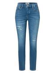 MAC Dżinsy "California" - Slim fit - w kolorze niebieskim rozmiar: 32. Niebieskie jeansy MAC, z aplikacjami, ze skóry, klasyczne. Za 277.36 zł.