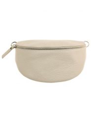 Zwillingsherz Skórzana saszetka "Crossbody" w kolorze beżowym - 23 x 14 cm rozmiar: onesize. Brązowe nerki i saszetki Zwillingsherz, bez wzorów, z materiału, sportowe, bez dodatków. Za 136.45 zł.