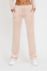 JUICY COUTURE Beżowe spodnie Del Ray Pocket. Brązowe spodnie dresowe Juicy Couture, bez wzorów, z dresówki. W wyprzedaży za 229.99 zł.