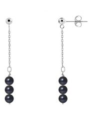 Pearl Addict Srebrne kolczyki-wkrętki z perłami w kolorze tahiti rozmiar: onesize. Niebieskie kolczyki Pearl Addict, z perłą, srebrne. Za 217.99 zł.