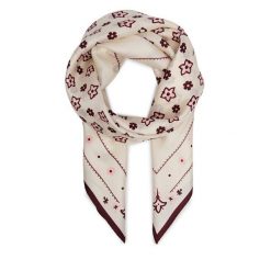 Chusta jedwabna Coach. Białe chusty Coach, bez wzorów, z jedwabiu. Za 399.99 zł.