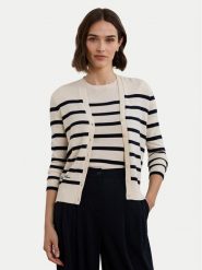 LAUREN RALPH LAUREN Kardigan 200957476002 Biały. Białe swetry Lauren Ralph Lauren, l, bez wzorów, z bawełny, bez ramiączek. Za 469.99 zł.