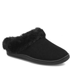 Kapcie MYSLIPPERS. Czarne kapcie MYSLIPPERS, bez wzorów. Za 99.99 zł.
