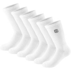 BRUBAKER skarpety sportowe 6 par unisex oddychające retro - Biały. Białe skarpetki X2, bez wzorów. Za 122.99 zł.