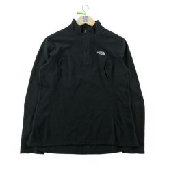 Damski polarowy sweter 1/4 Zip czarny. Czarne swetry The North Face, l, bez wzorów, z polaru, eleganckie, bez ramiączek. Za 168.96 zł.