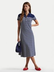 Polo Ralph Lauren Sukienka codzienna 211959122001 Granatowy Regular Fit. Niebieskie sukienki Polo Ralph Lauren, na co dzień, l, bez wzorów, z bawełny, bez kołnierzyka, bez ramiączek, proste. Za 709.99 zł.