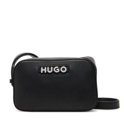 Torebka HUGO. Czarne listonoszki Hugo, bez wzorów, bez dodatków. Za 379.99 zł.