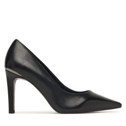 Szpilki Tamaris. Czarne szpilki Tamaris, bez wzorów, bez obcasa, na szpilce, bez zapięcia. Za 355.99 zł.