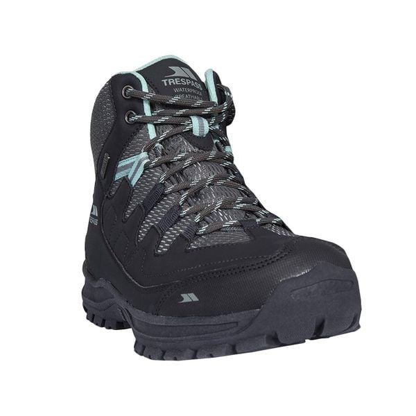 Buty Damskie Mitzi Wodoodporne. Szare buty trekkingowe Trespass, z gumy, bez zapięcia. Za 301.99 zł.
