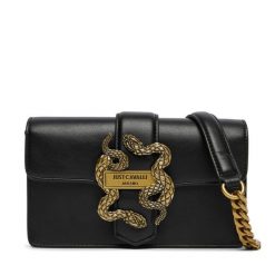 Torebka Just Cavalli. Czarne kopertówki Just Cavalli, bez wzorów, wizytowe, bez dodatków. Za 519.99 zł.