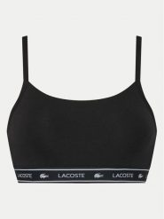 Lacoste Biustonosz top IF8166 Czarny. Czarne biustonosze Lacoste, xs, bez wzorów, z bawełny, bez kołnierzyka, bez ramiączek. Za 99.99 zł.
