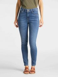 Lee Dżinsy - Slim fit - w kolorze niebieskim rozmiar: W32/L33. Niebieskie jeansy Lee, l, z aplikacjami, ze skóry, klasyczne, z podwyższonym stanem. Za 171.12 zł.