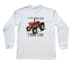 Ursus C-328 — bluzka z długim rękawem (Rozmiar: M (dorosła); Kolor koszulki: biały; Rodzaj nadruku: Ursus C-328). Białe bluzki nikiniki, m, bez wzorów, z bawełny, eleganckie, bez kołnierzyka, bez ramiączek. Za 99.00 zł.