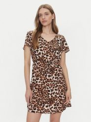 Vero Moda Sukienka codzienna Easy Joy 10307990 Brązowy Regular Fit. Brązowe sukienki Vero Moda, na co dzień, m, bez wzorów, z wiskozy, bez kołnierzyka, bez ramiączek, proste. Za 109.99 zł.