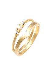 Elli Damski zestaw markiza kształt V Basic z syntetycznym opalem i kryształami cyrkonii w srebrze próby 925 Sterling Silver Pierścionki 1 ct. Szare pierścionki Elli, z cyrkonią, srebrne. Za 333.99 zł.