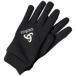 Rękawiczki zimowe multifunkcyjne dla dorosłych Odlo STRETCHFLEECE LINER E. Czarne rękawiczki ODLO, bez wzorów, sportowe. Za 139.99 zł.