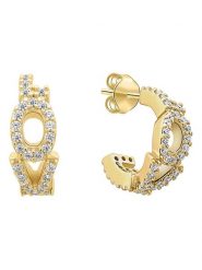 Tamaris Kolczyki-półkreole z cyrkoniami rozmiar: onesize. Kolczyki Tamaris, z cyrkonią, srebrne. Za 152.99 zł.