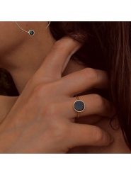 OR Carats Złoty pierścionek z kamieniem szlachetnym rozmiar: 54. Żółte pierścionki OR Carats, z onyksem, złote. Za 701.16 zł.