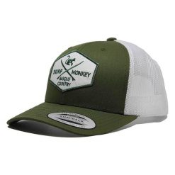 Czapka Trucker - 6 paneli / Uniwersalny rozmiar (Zielony/Biały). Zielone czapki z daszkiem SURF MONKEY, z aplikacjami, sportowe. Za 179.95 zł.