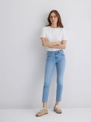 MAVI Dżinsy - Skinny fit - w kolorze błękitnym rozmiar: W27/L30. Niebieskie jeansy Mavi, l, bez wzorów, klasyczne. Za 129.95 zł.