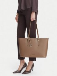 Nine West Torebka EO-QUIET ELEGANCE-LDA9895 Beżowy ciemny. Brązowe shopper bag Nine West, bez wzorów, bez dodatków. Za 449.99 zł.