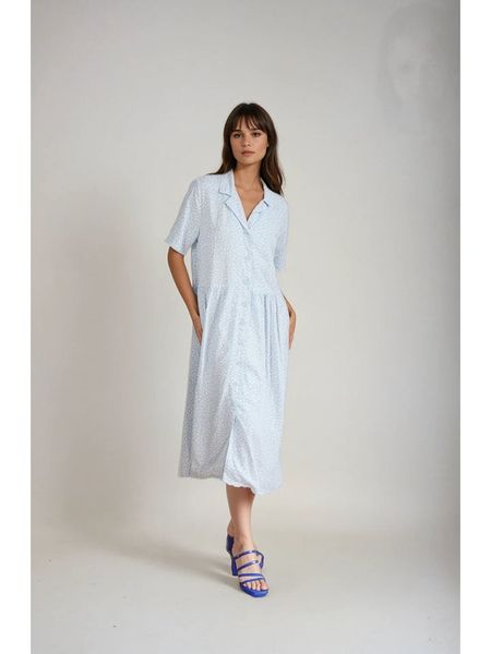 Monki Sukienka w kolorze błękitnym rozmiar: M. Niebieskie sukienki Monki, m, bez wzorów, bez kołnierzyka, bez ramiączek, maxi. Za 43.99 zł.