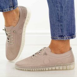 Beżowe skórzane półbuty damskie Filippo Dp7810/26. Brązowe półbuty wsuwane Filippo, na jesień, bez wzorów, z jeansu, casualowe, z okrągłym noskiem, bez obcasa, na płaskiej podeszwie. Za 219.00 zł.