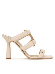 Elisabetta Franchi Klapki SA-44L-62E2-V620 Kremowy. Białe klapki Elisabetta Franchi, bez wzorów, ze skóry, bez obcasa, bez zapięcia. Za 2,639.00 zł.